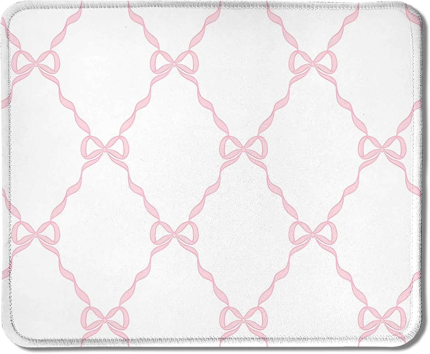 Pink Bow Ribbon Mouse Pad - Girly Desk Essential