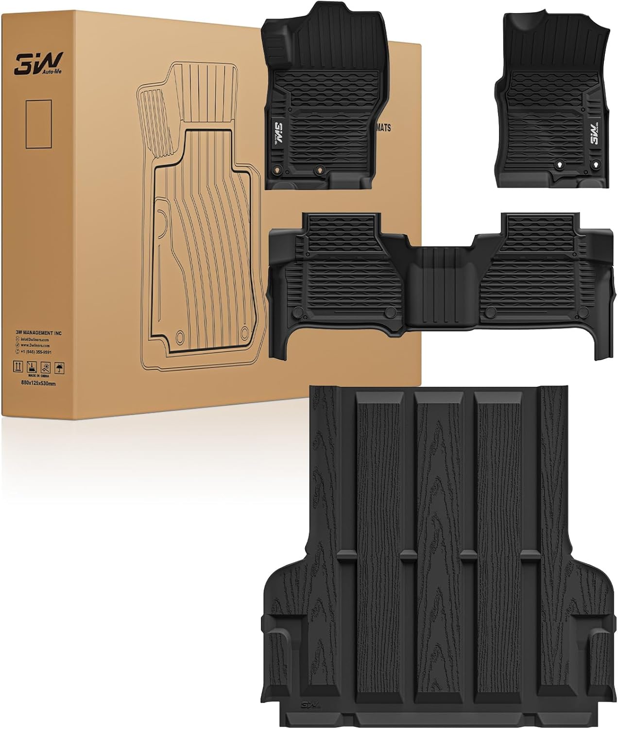3W Floor Mats for Nissan Frontier 2022-2025 - Custom Fit & Durable