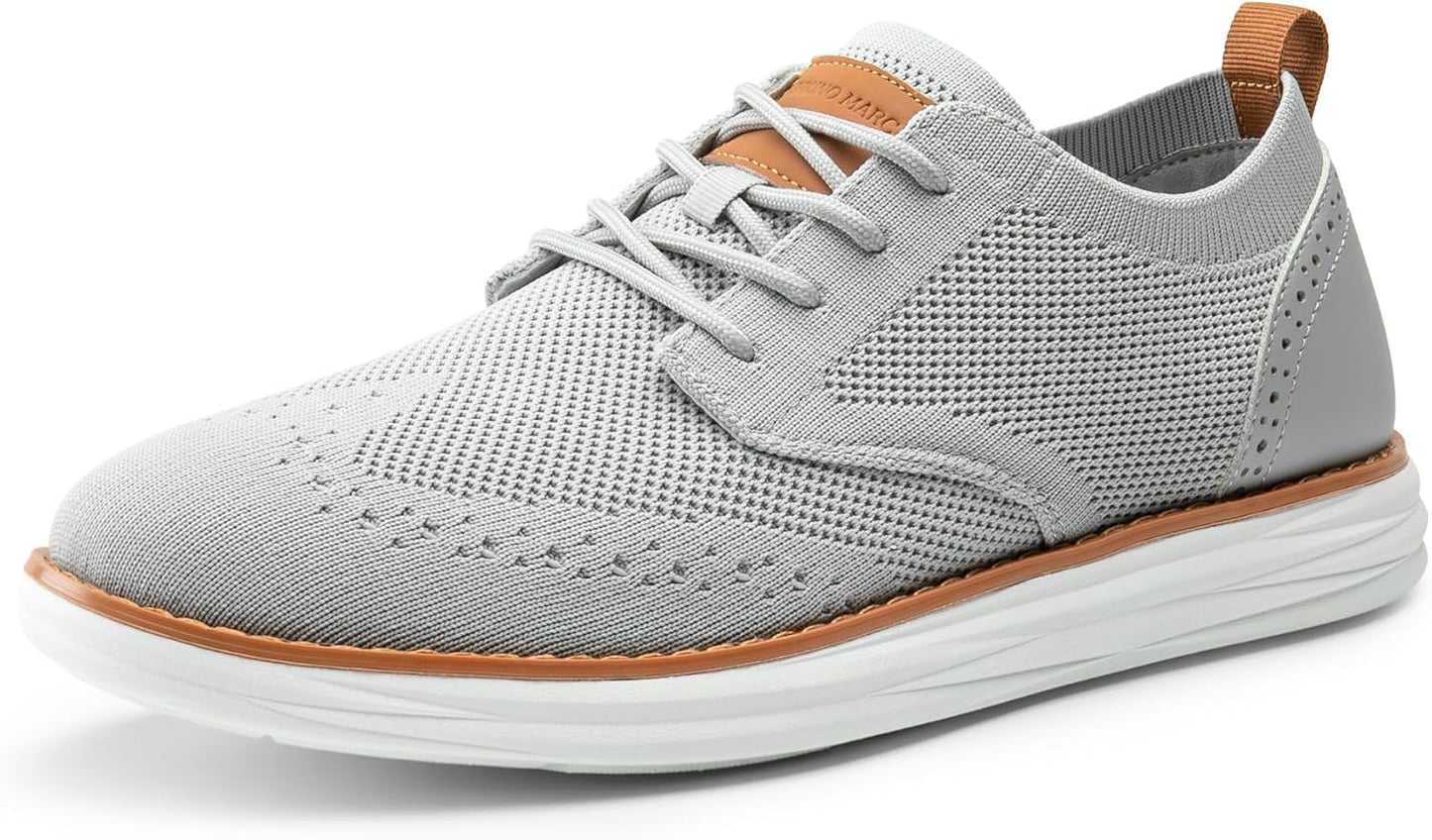 Bruno Marc Men's KnitFlex Craft Mesh Oxfords for Comfort