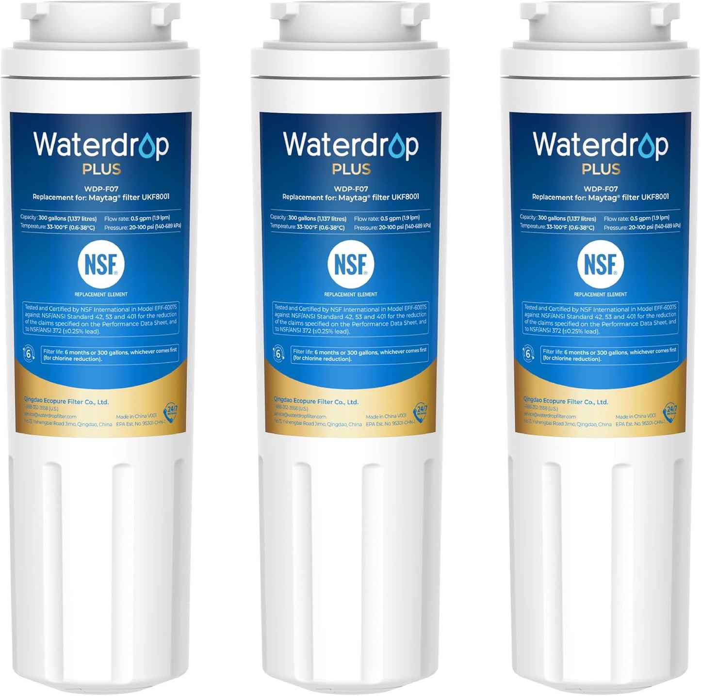 Waterdrop Plus UKF8001 NSF Certified Filter for Cleaner Water