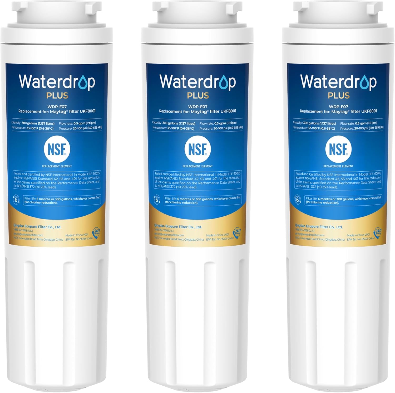 Waterdrop Plus UKF8001 NSF Certified Filter for Cleaner Water