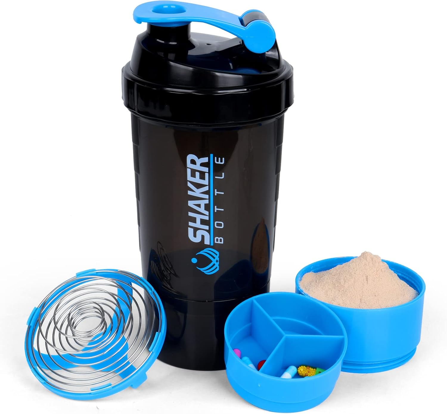 XTK 16oz Leak Proof Shaker Bottle - Protein Powder Storage