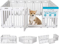 Dog Playpen w/Door 16 Panel, 25.6in H - Secure, Easy Assembly