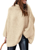 PRETTYGARDEN Women's Turtleneck Oversized Chunky Knit (Style 7337)