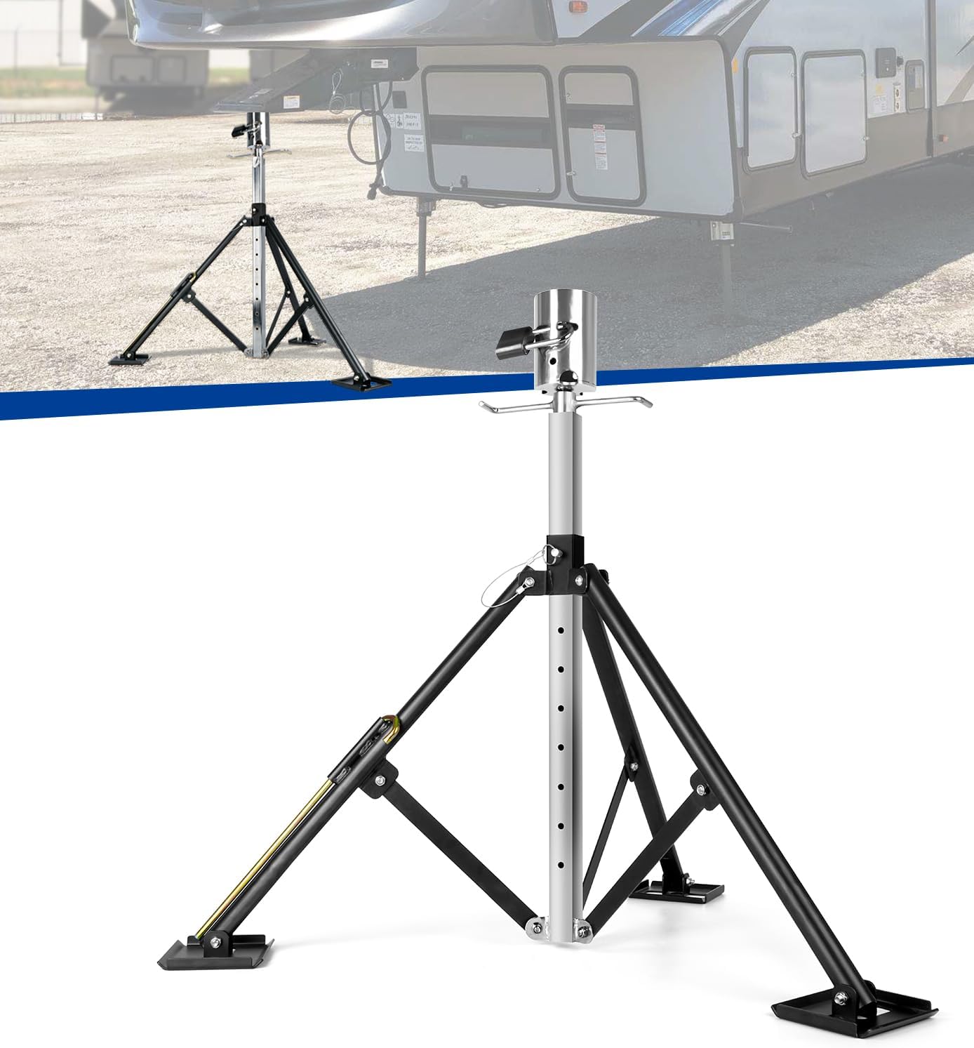 Heavy Duty Tripod Stabilizer for Trailers and 5th Wheels