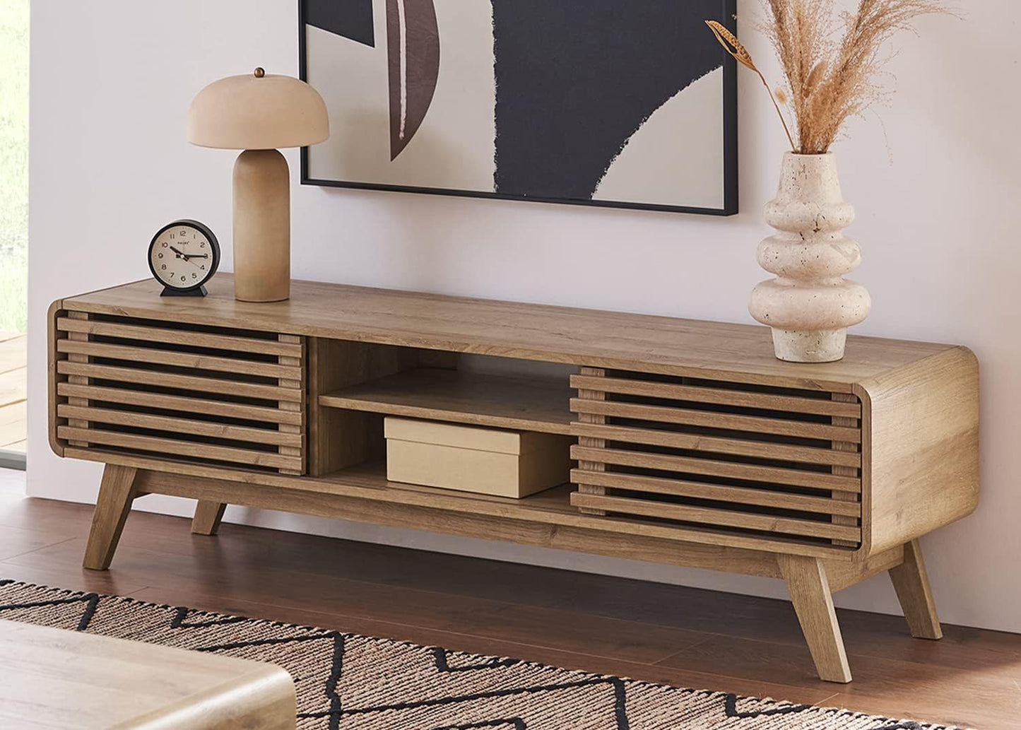 Mid Century Modern 59 Inch TV Stand for 55 60 65 Inch TVs