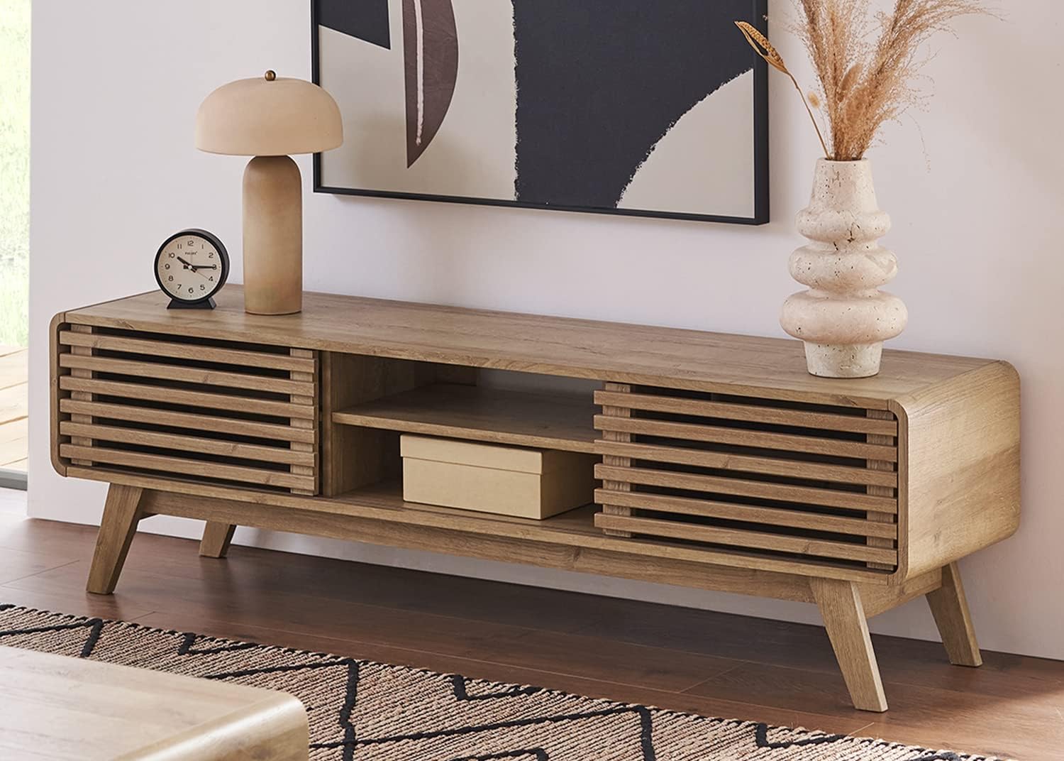 Mid Century Modern 59 Inch TV Stand for 55 60 65 Inch TVs