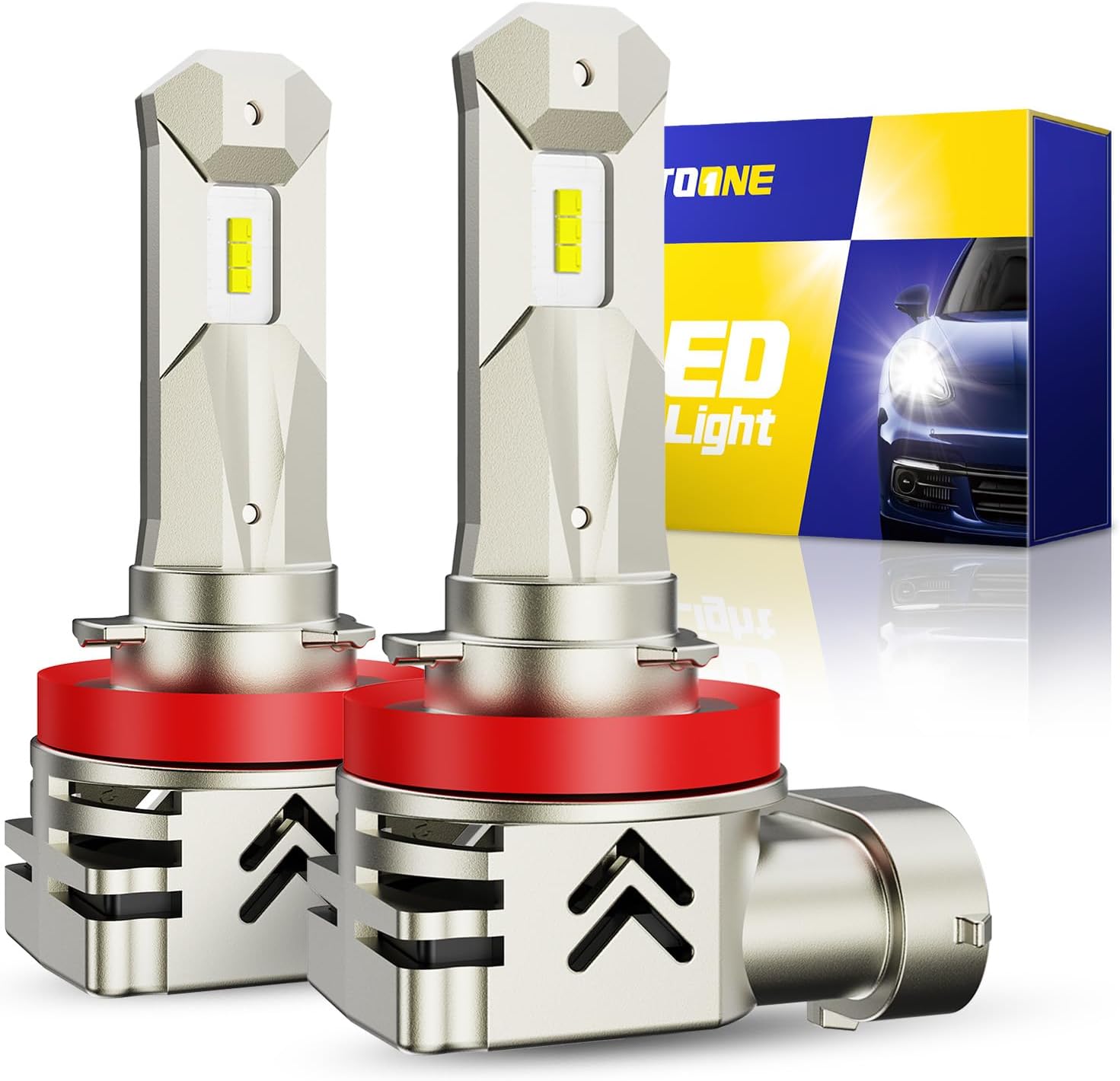 AUTOONE Upgraded H11 LED Bulb: 600% Brighter, Easy Install