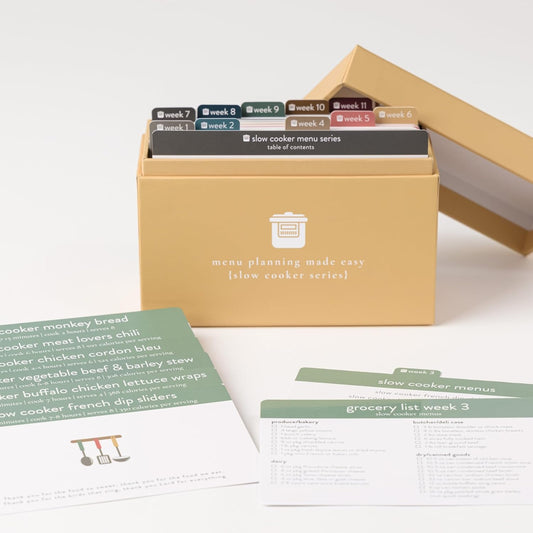 Meal Planner with 72 Recipe Cards for Easy Weekly Menus