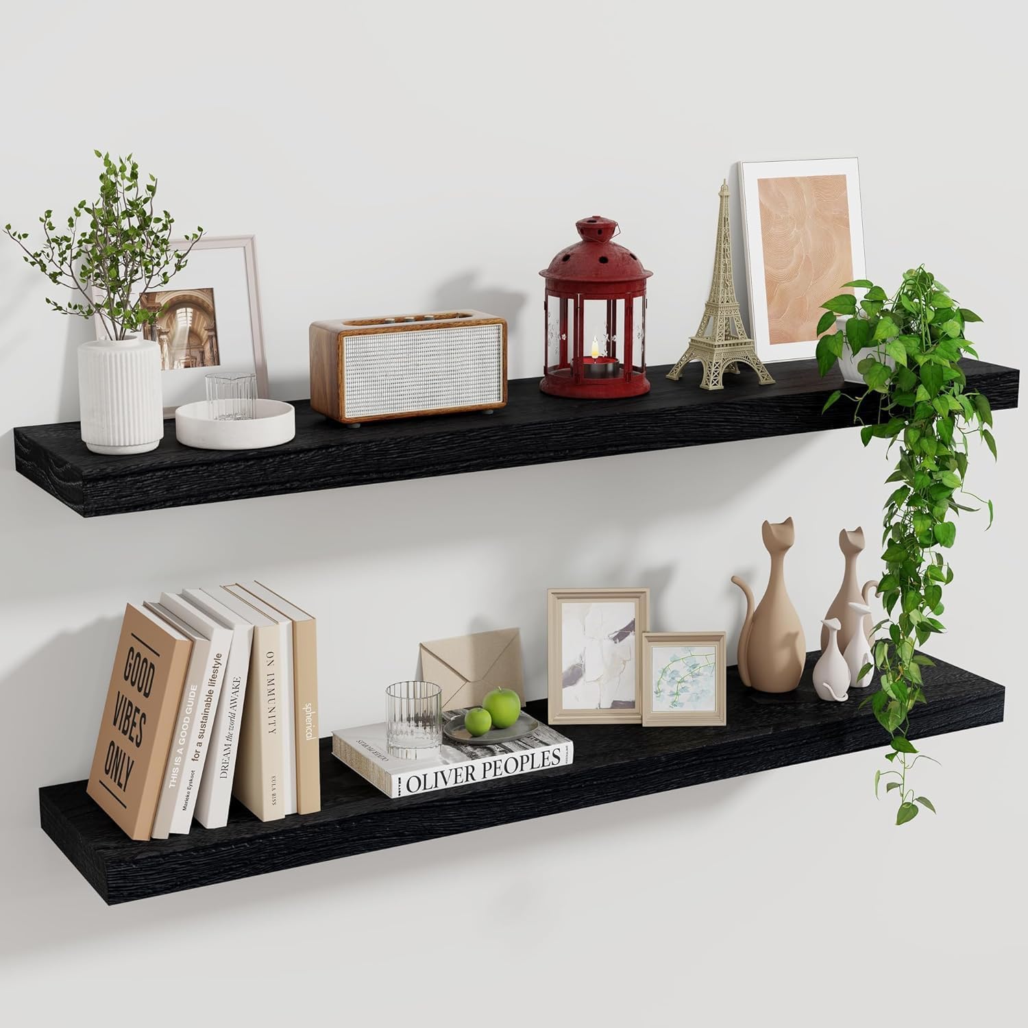Marsmiles Wood Floating Shelves for Wall - Rustic Design