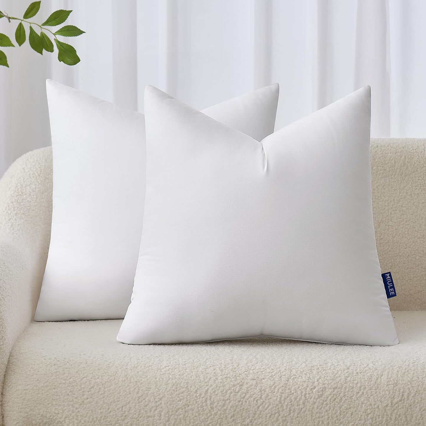 MIULEE 22x22 Inches Pillow Inserts for Comfortable Decor