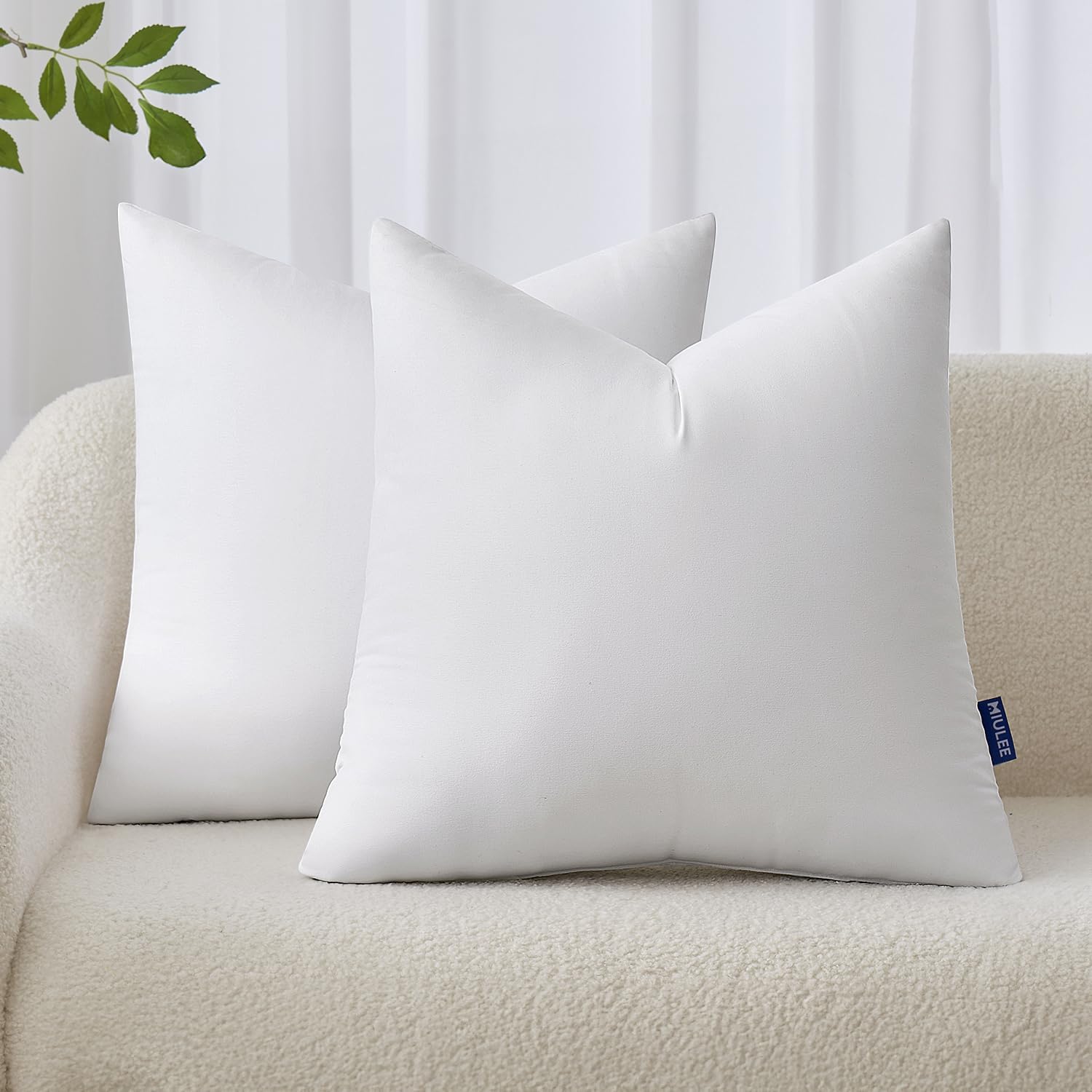 MIULEE 22x22 Inches Pillow Inserts for Comfortable Decor