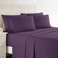 Cal King Sheets 6 Piece Set - Hotel Luxury Eggplant Purple