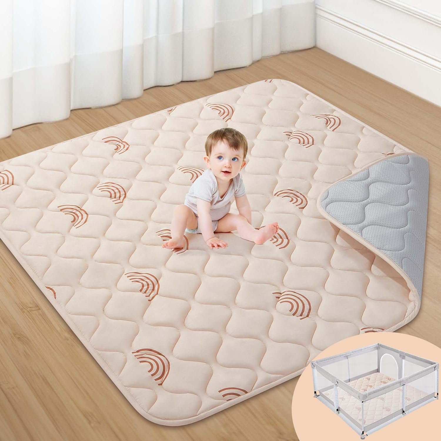 Ultimate Non-Slip Baby Play Mat, 50x50 - Yeeeasy!