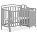 Mini Convertible Baby Crib & Changer - Compact 4-in-1 Nursery Solution