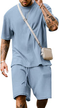 Men's Short Sleeve Tracksuit Two Piece Set - Casual Summer Match
