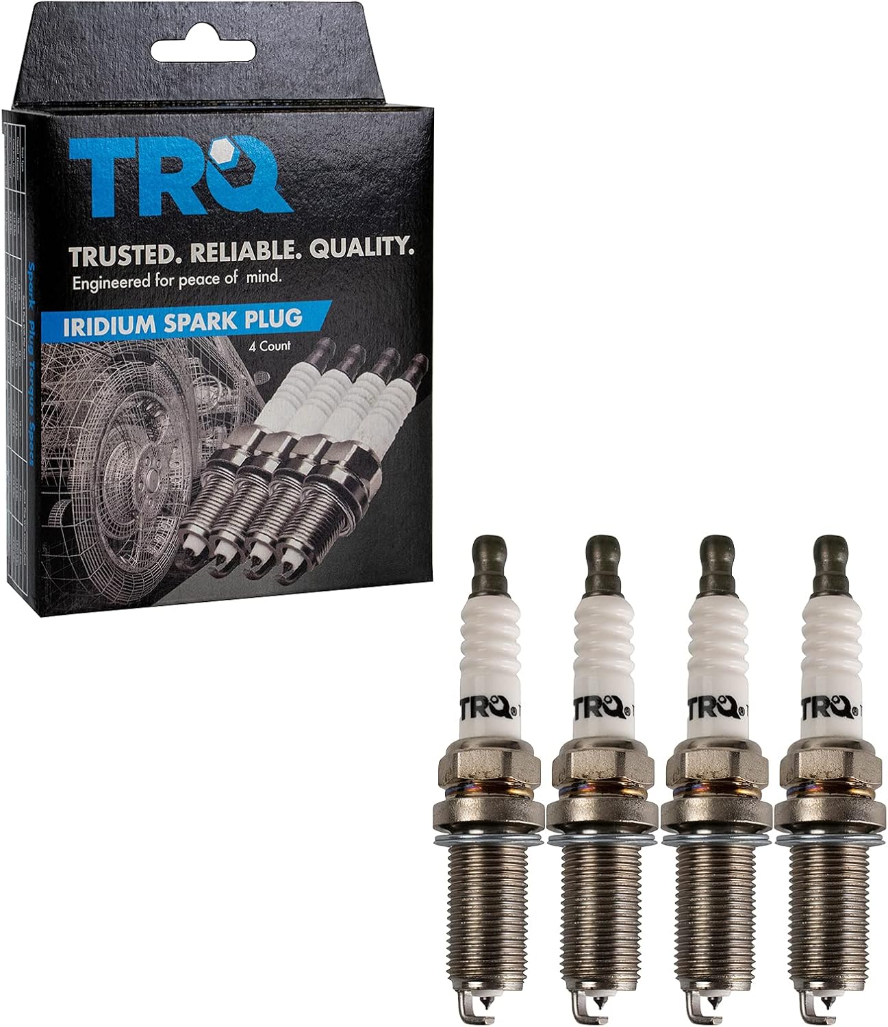 TRQ Iridium Spark Plugs Engine Tune Up Ignition Kit Set