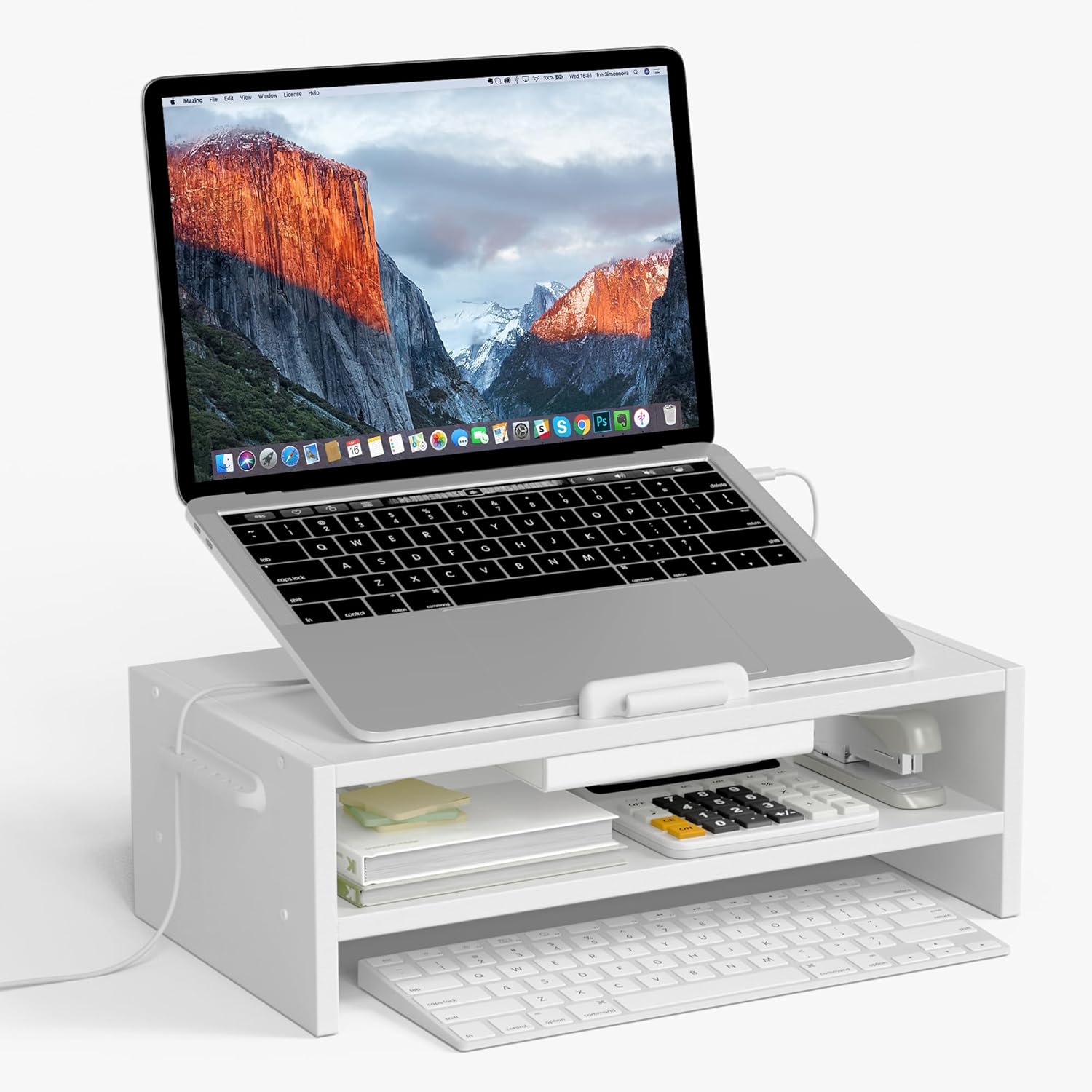 Adjustable Wood Laptop Stand for Ergonomic Comfort and Stability