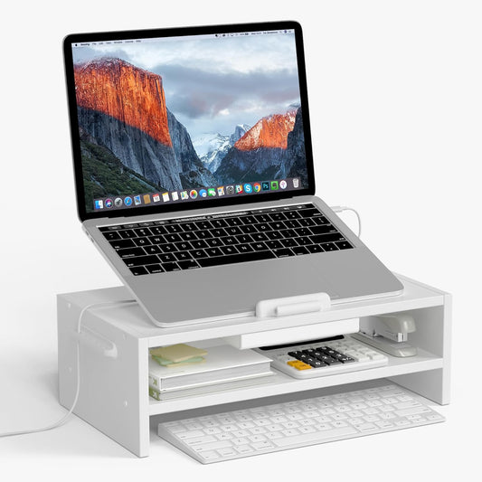 Adjustable Wood Laptop Stand for Ergonomic Comfort and Stability