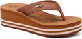 ONCAI Womens Platform Wedge Flip Flops - Comfortable Dressy