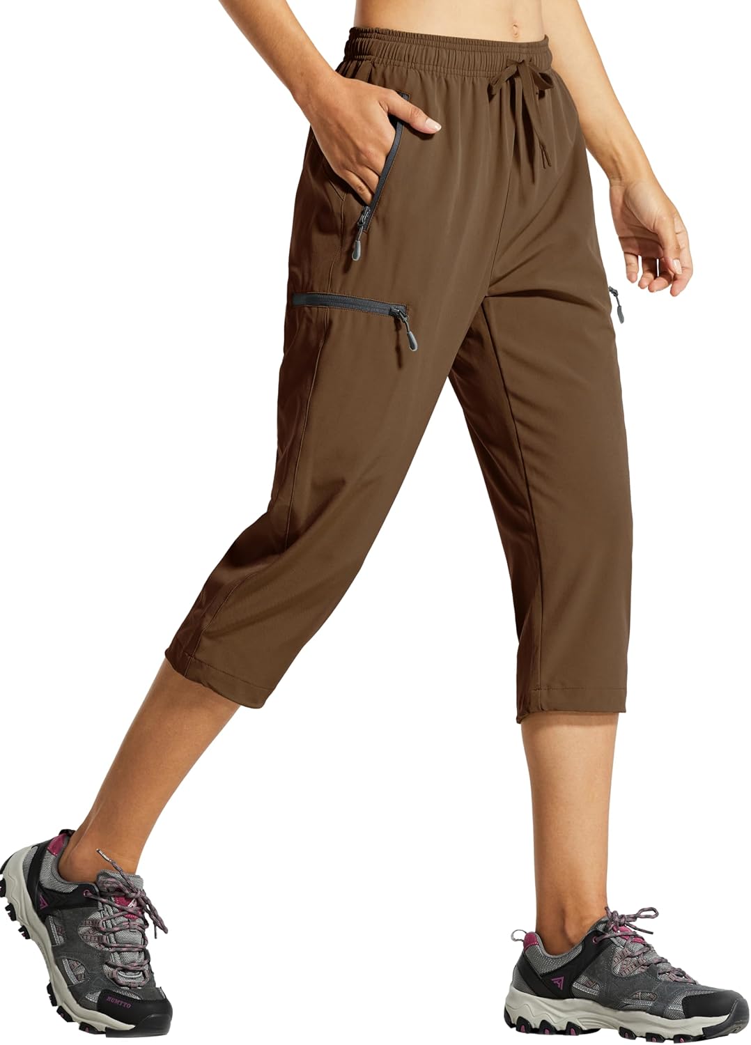Libin Women's Capri Pants Lightweight Quick Dry Cargo Hiking Capris