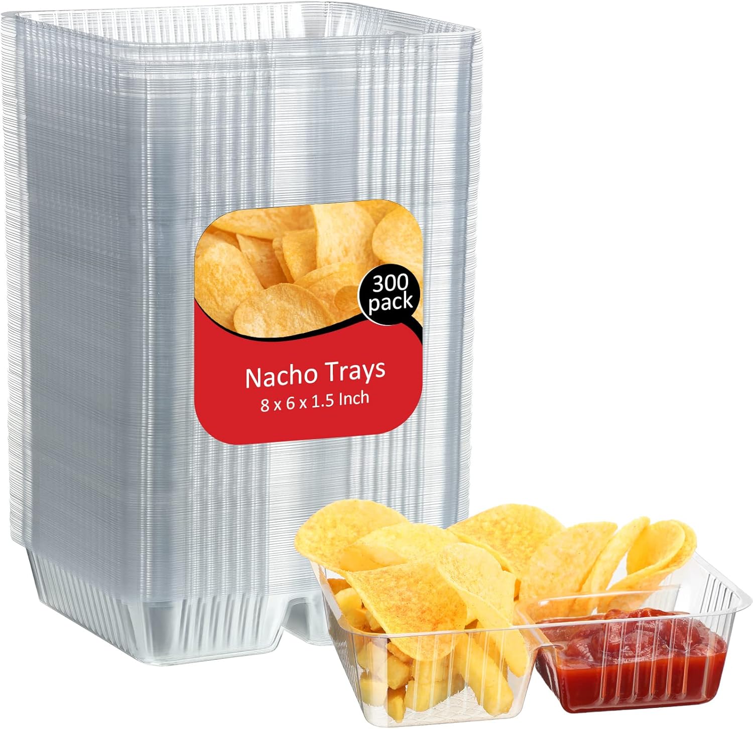 Vesici 300 Pcs 22oz Nacho Trays for Movie Night and Parties
