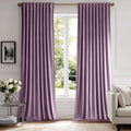 MIULEE Lavender Velvet Curtains 96 in Blackout Panels - Elegant