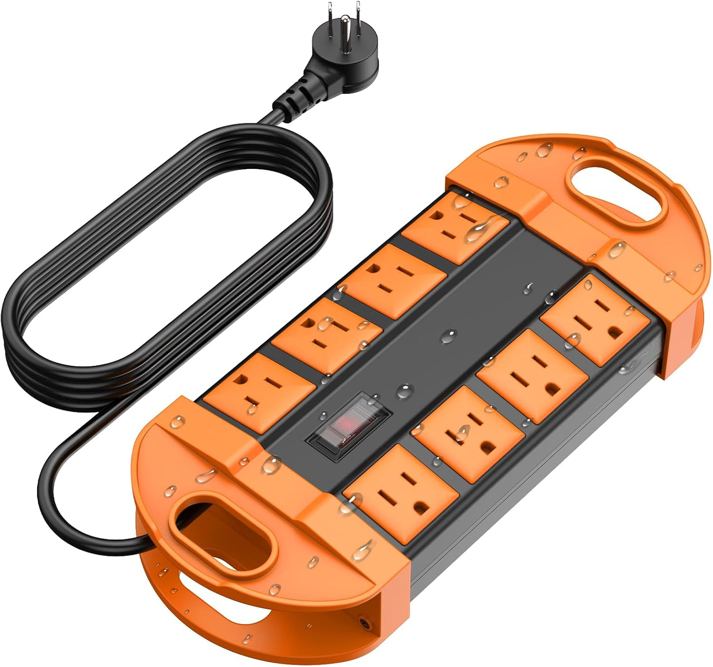 CCCEI Outdoor Power Strip Weatherproof with 8 Outlets for Safety