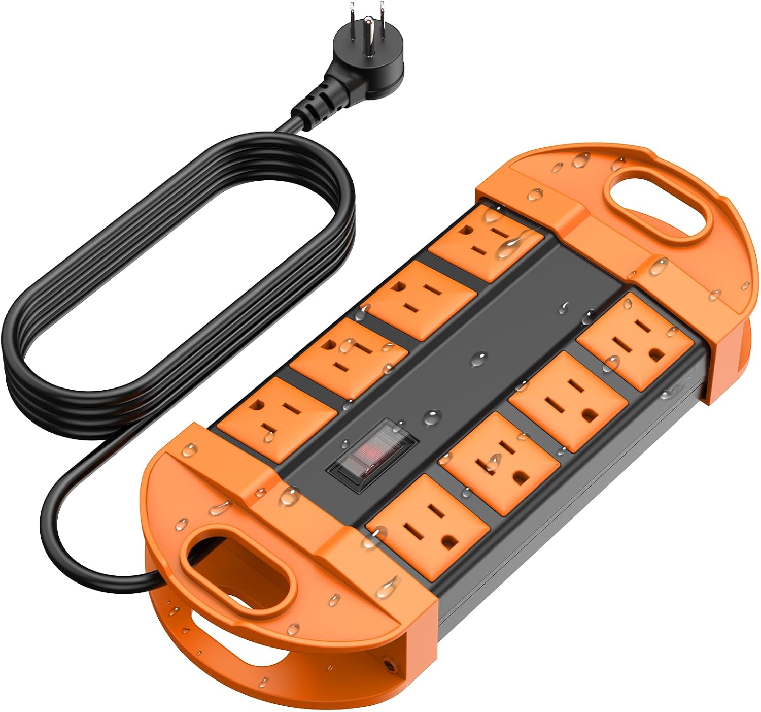 CCCEI Outdoor Power Strip Weatherproof with 8 Outlets for Safety