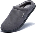 NewDenBer Men's Warm Memory Foam Suede Plush House Slippers