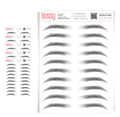 5 Pack Temporary Eyebrow Tattoos for Women and Men - Natural Black
