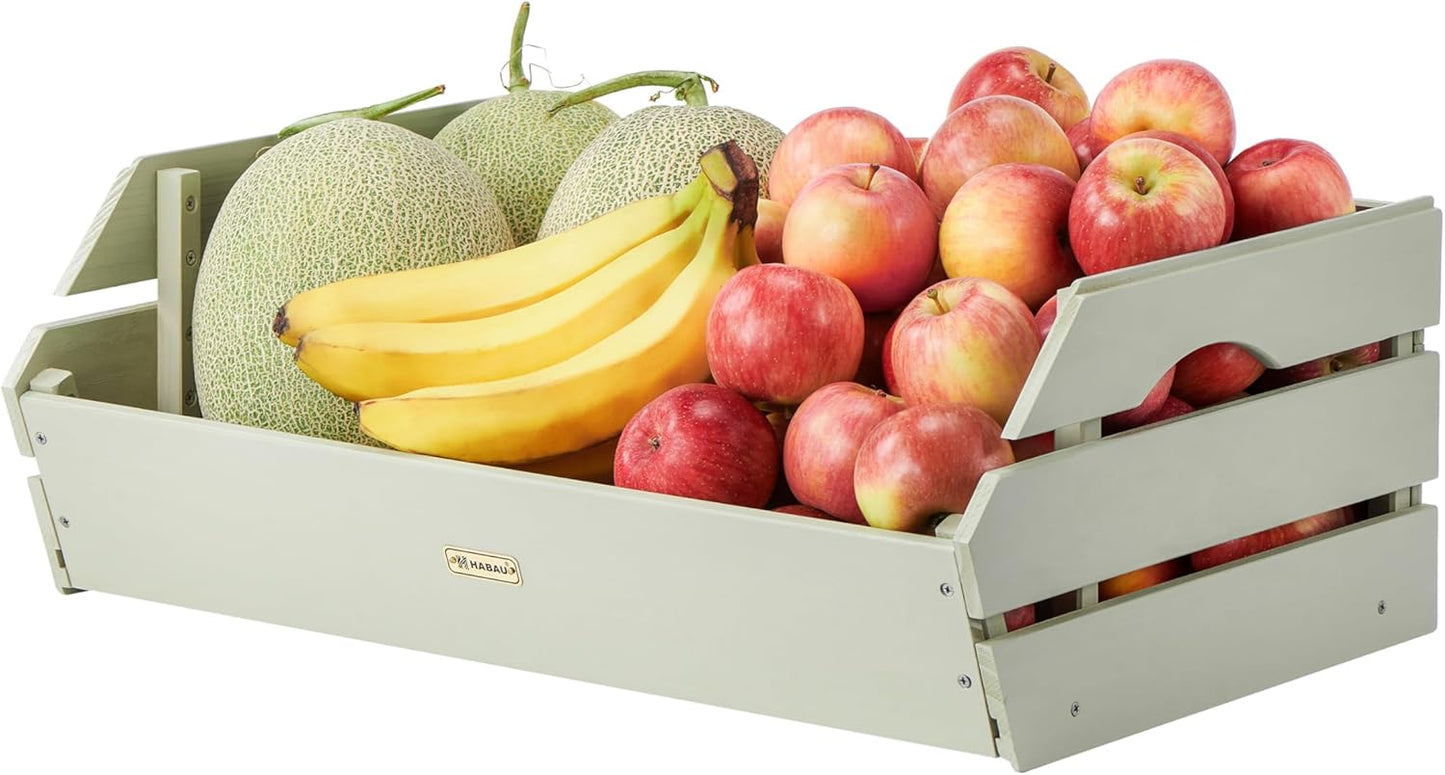 HABAU Wood Potato Onion Storage Bins for Kitchen Organization