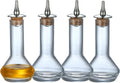 Premium Glass Bitters Bottles - Set of 4 for Cocktail Enthusiasts