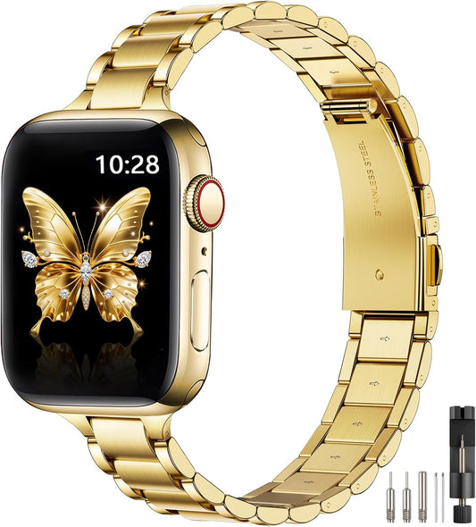 Ultra-Slim Stainless Steel Watch Band for Women
