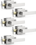 Probrico Square Door Lever Passage Lockset Satin Nickel - Durable