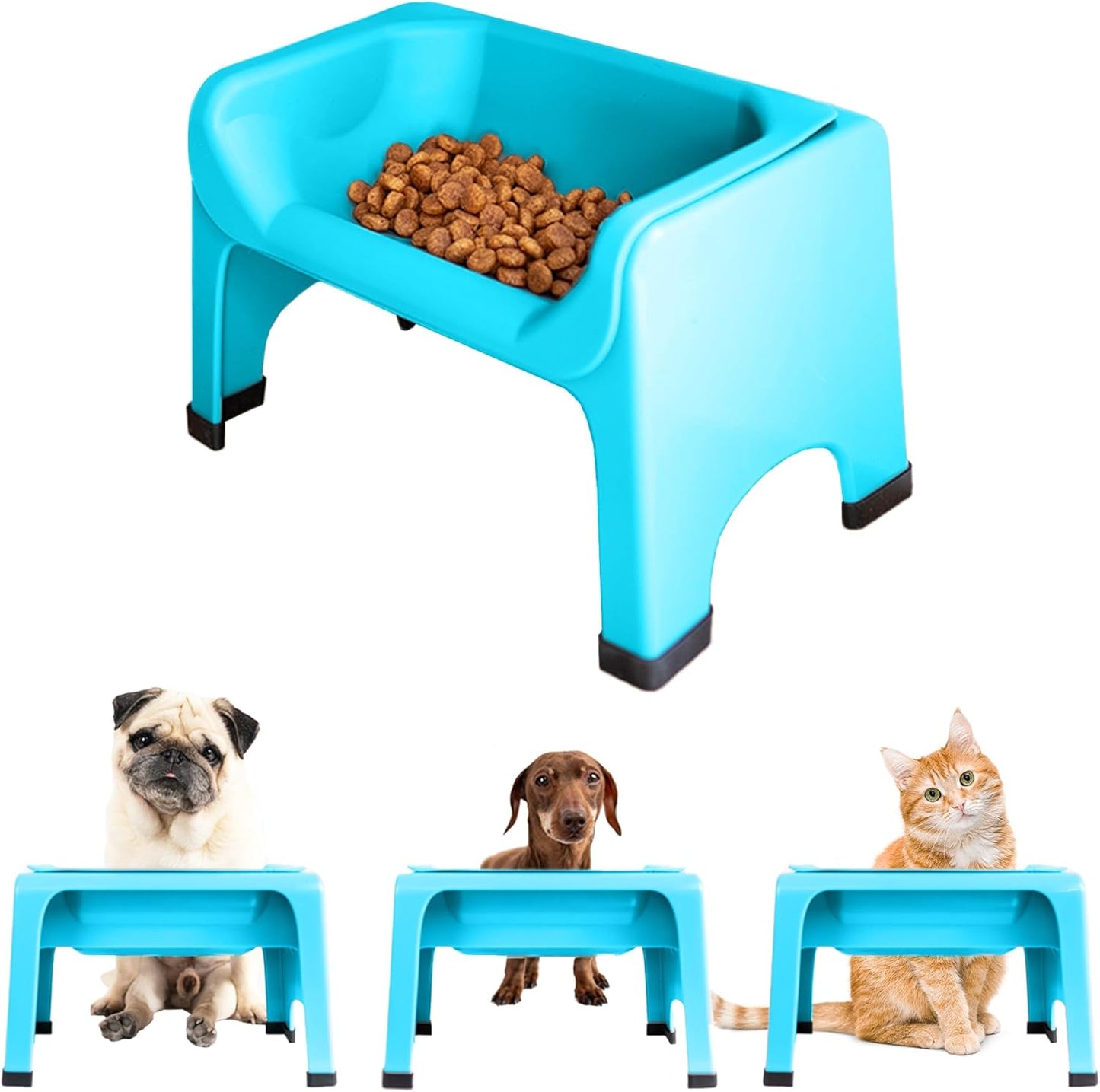 Fluff Trough Elevated Dog Bowl for Healthy Eating and Comfort