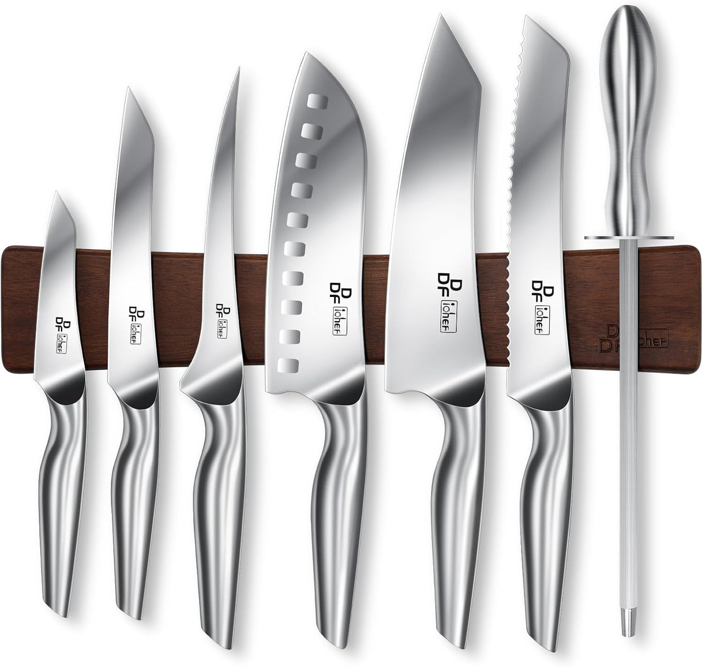 DDF iohEF 8 Piece Professional Kitchen Knife Set with Holder