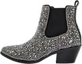 CIERWS Women's Embroidered Western Cowgirl Boots - Rhinestone Knee