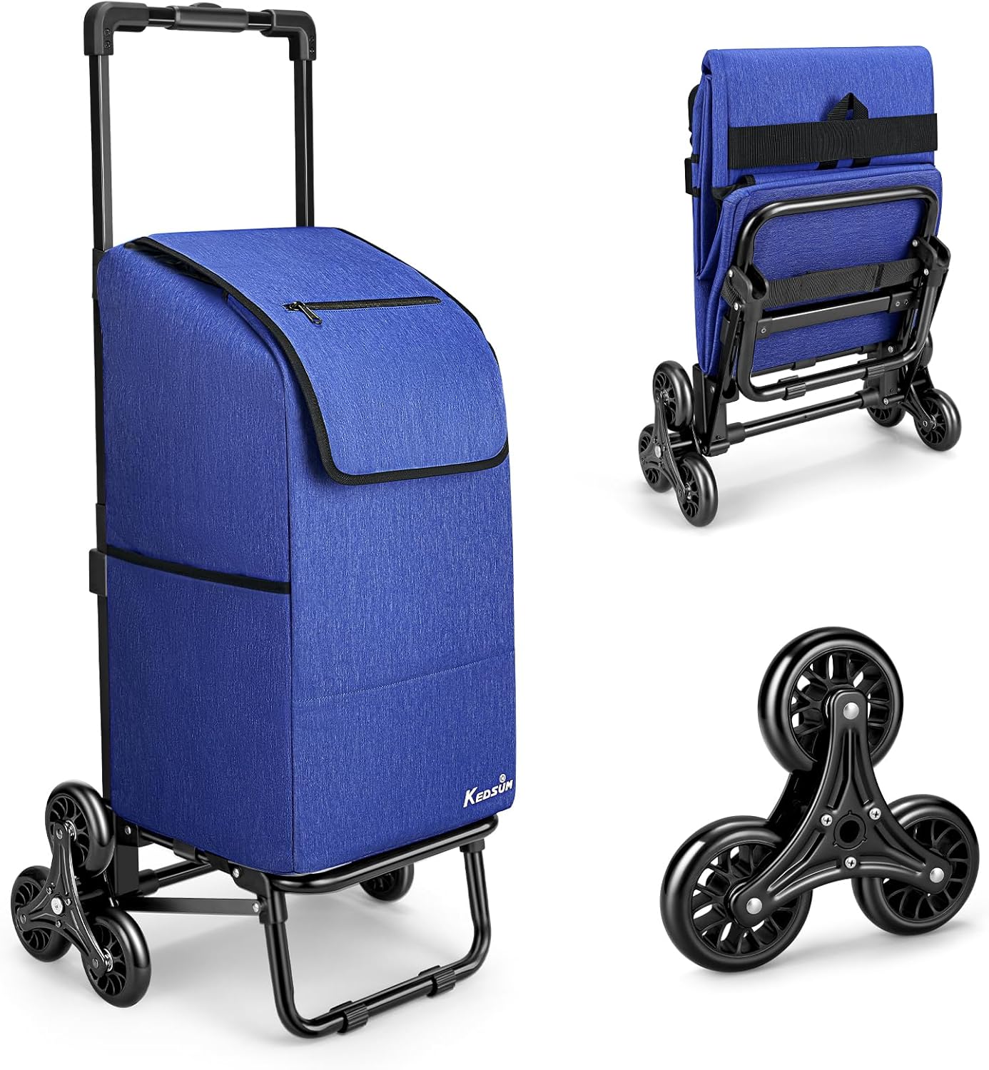 KEDSUM 2 in 1 Stair Climbing Cart for Easy Grocery Transport