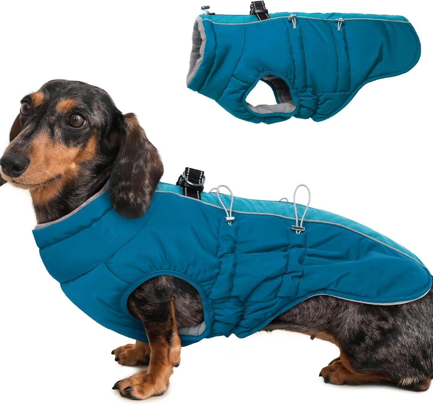 Medium Dog Winter Jacket - Warm Reflective Snowsuit for Dogs