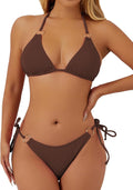 swimall Women's String Bikini Set Sexy Tie Side Two Piece Swimsuit