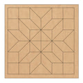 Diamond Flower Barn Quilt Kit Large 18-in - Paintable Wood Wall Quilt