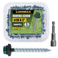 Metal Roofing Screws #10 x 2 in 300-PCS - Forest Green, Leak-Proof