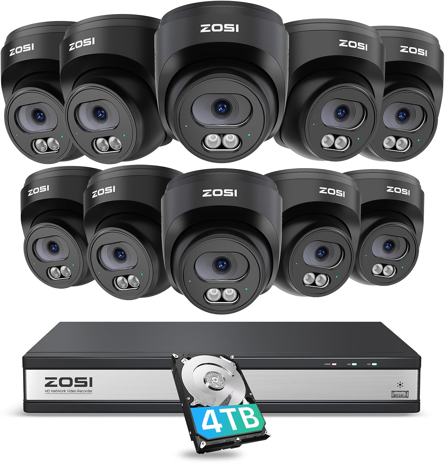 ZOSI C220 16CH 4K PoE Security Camera System for Home Use