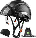 Safety Hard Hat with Tinted & Clear Visor for Men - Vented ABS