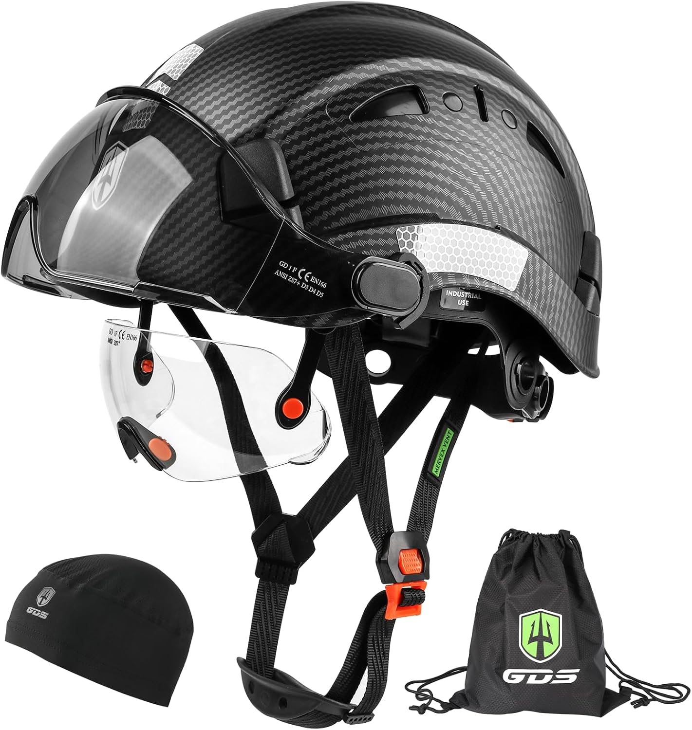 Protective Vented Hard Hat Combo - GREEN DEVIL