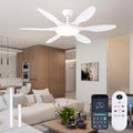 White Ceiling Fans with Lights 51 in Ceiling Fan with Remote - Quiet