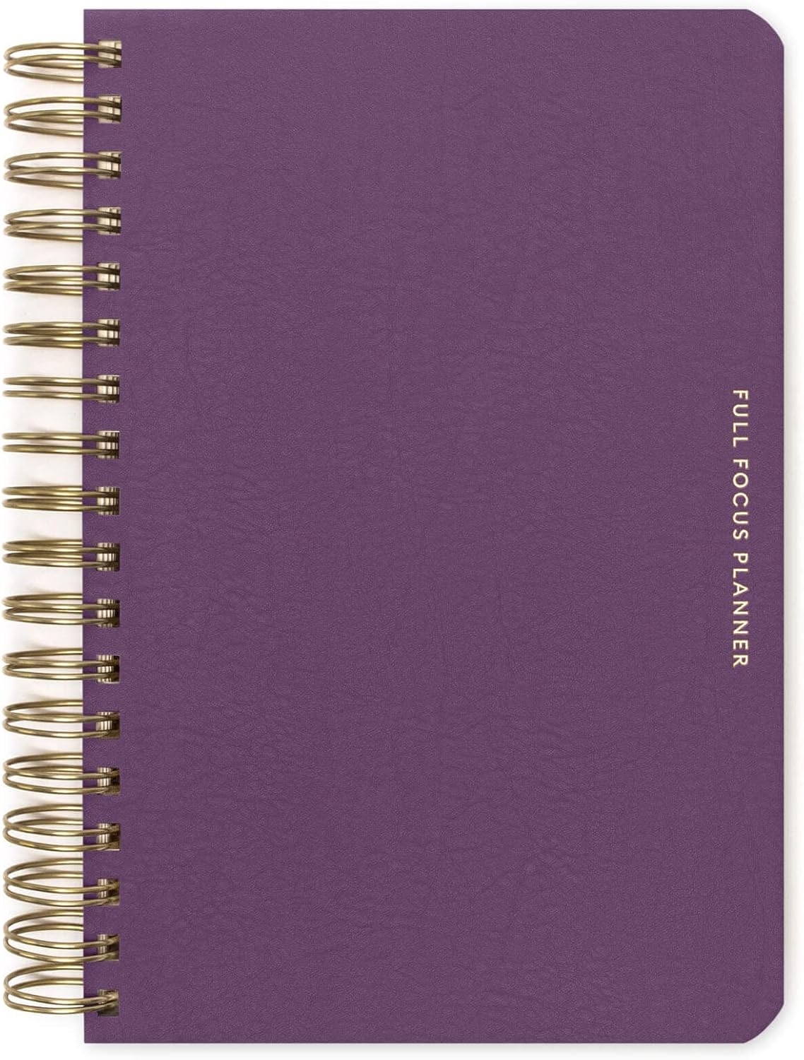 Full Focus Leather Coil Planner for Daily Goal Achievement