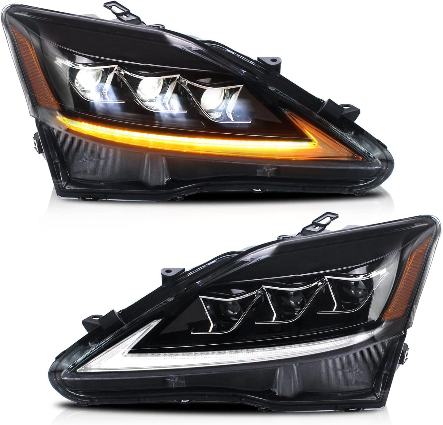VLAND Led Headlights for Lexus IS250 IS350 with Sequential Indicators