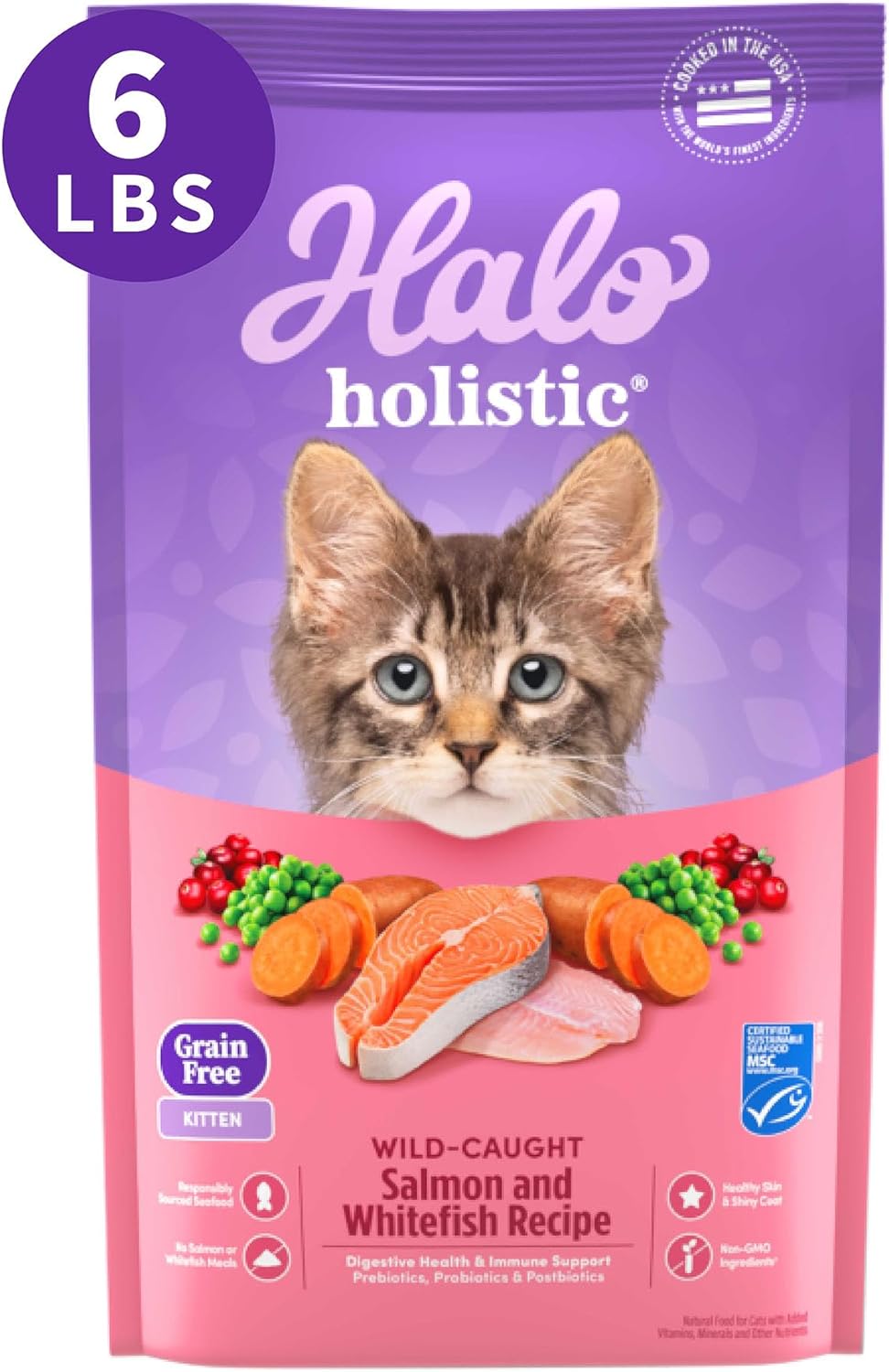 Halo Holistic Kitten Food with Wild Caught Salmon & Whitefish